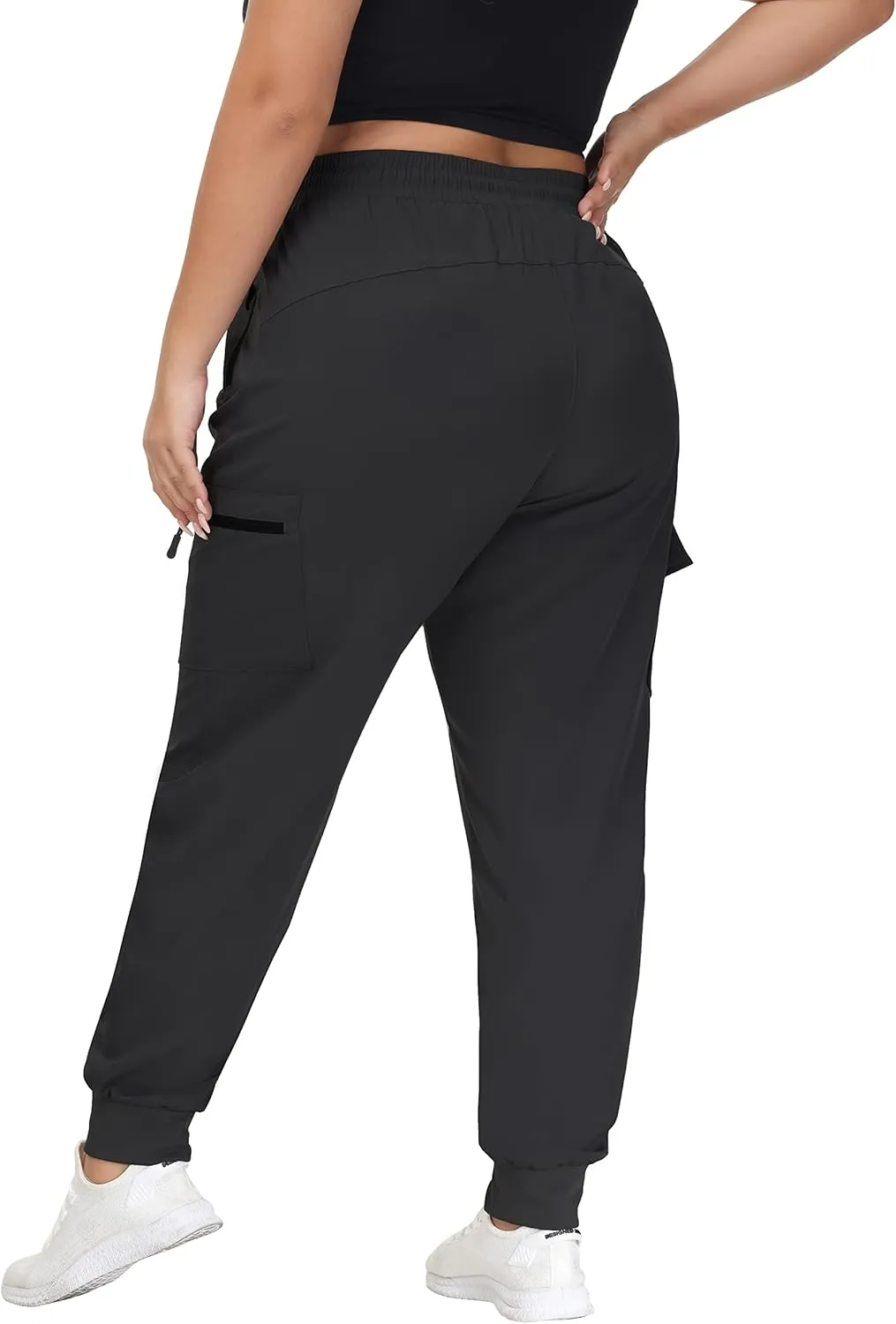SEKINO Women's Plus Size Hiking Cargo Pants Lightweight Quick Dry Joggers Athletic Workout Outdoor Zipper Pockets Pants