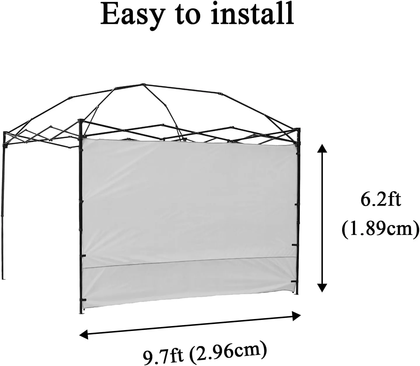 Senmortar Canopy SunWall, Sidewall for 10ft x10ft Pop Up Canopy, Instant Tent Gazebos, 3 Pack Sidewalls Only White
