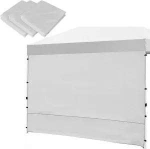 Senmortar Canopy SunWall, Sidewall for 10ft x10ft Pop Up Canopy, Instant Tent Gazebos, 3 Pack Sidewalls Only White