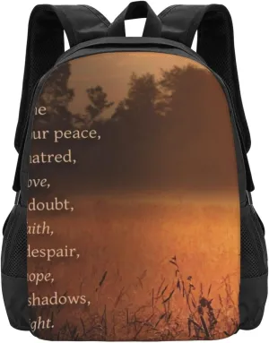 Serenity Prayer Lightweight Packable Backpack Travel Casual Hiking Daypack Foldable Backpack For Men Women