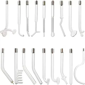 Set 18 Electrodes for Violet Ray D'arsonval ""Corona"", White