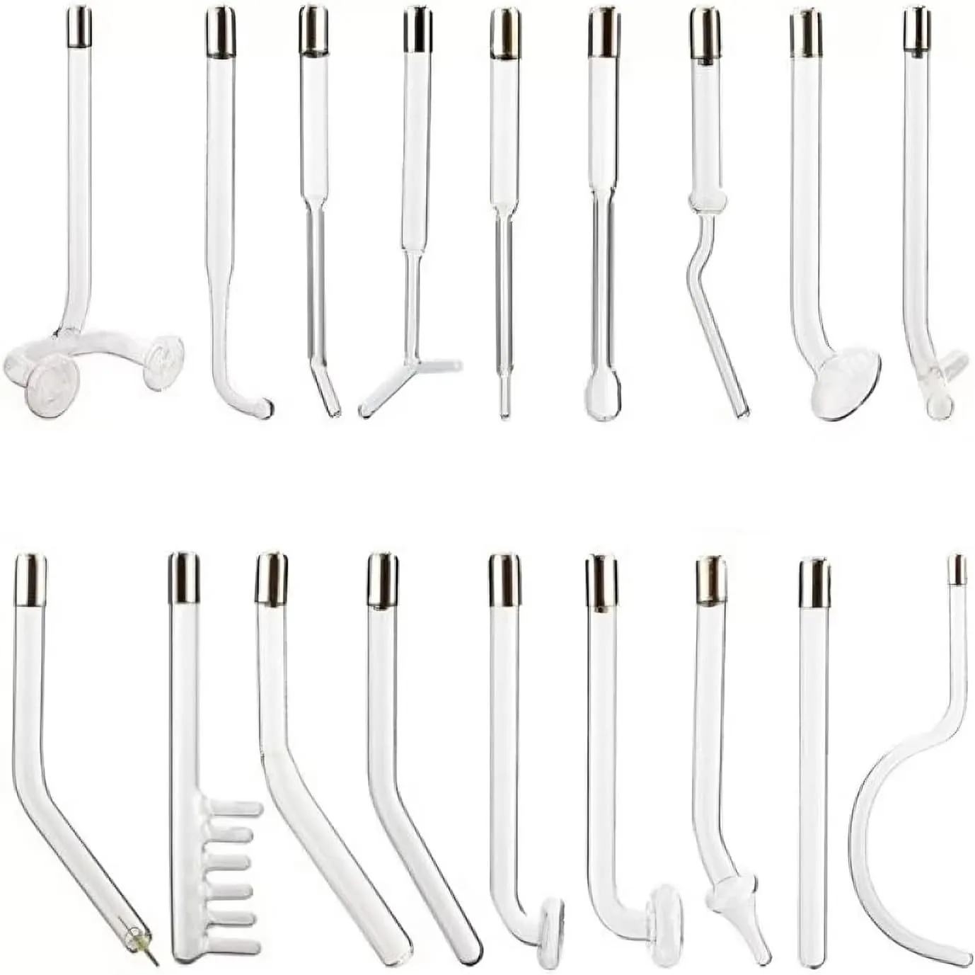 Set 18 Electrodes for Violet Ray D'arsonval ""Corona"", White