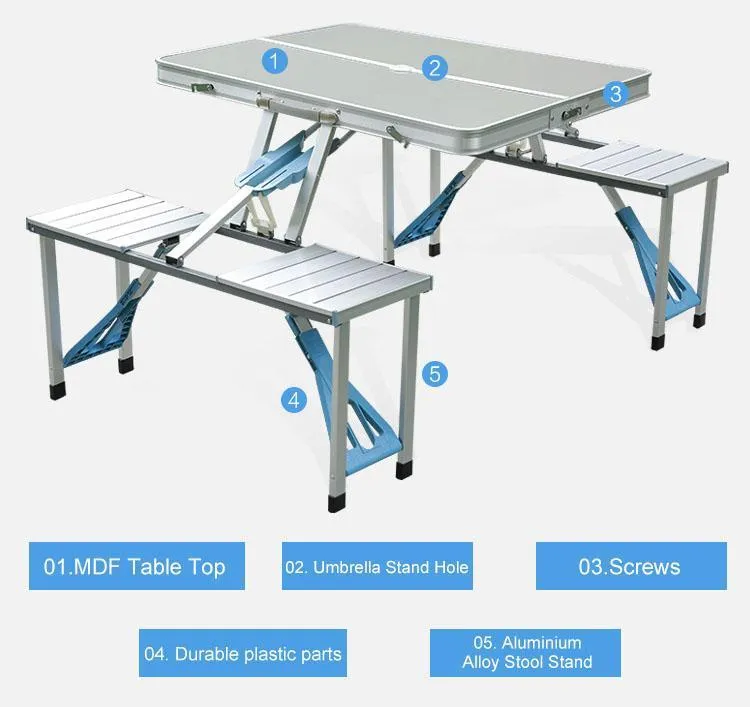 Set Picnic Curated collection Table Foldable Personalized assistance