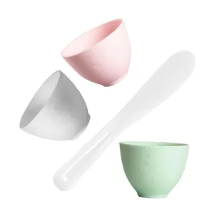 Silicone Face Mask Mixing Bowl Mud Mask Mixing Bowl Set with Brush Stick for Salon