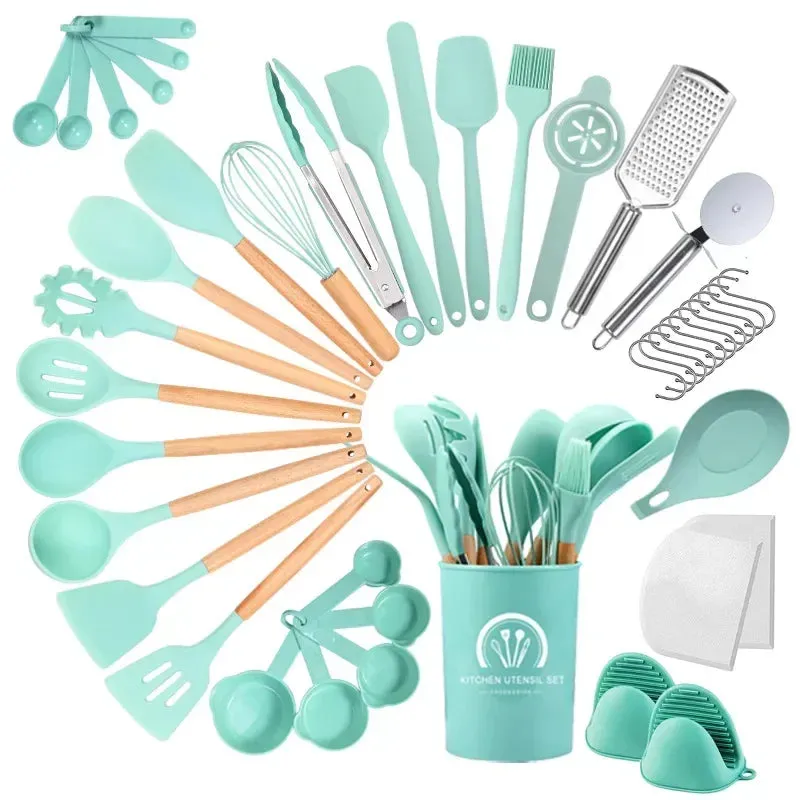 Silicone Kitchen Cooking Utensil Set
