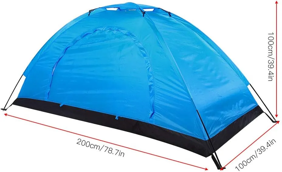 Single Person Tents for Camping, Outdoor Leisure Waterproof Tent for Camping Fishing Climbing Hiking and Backpacking, Easy Setup with Carrying Bag(Blue)