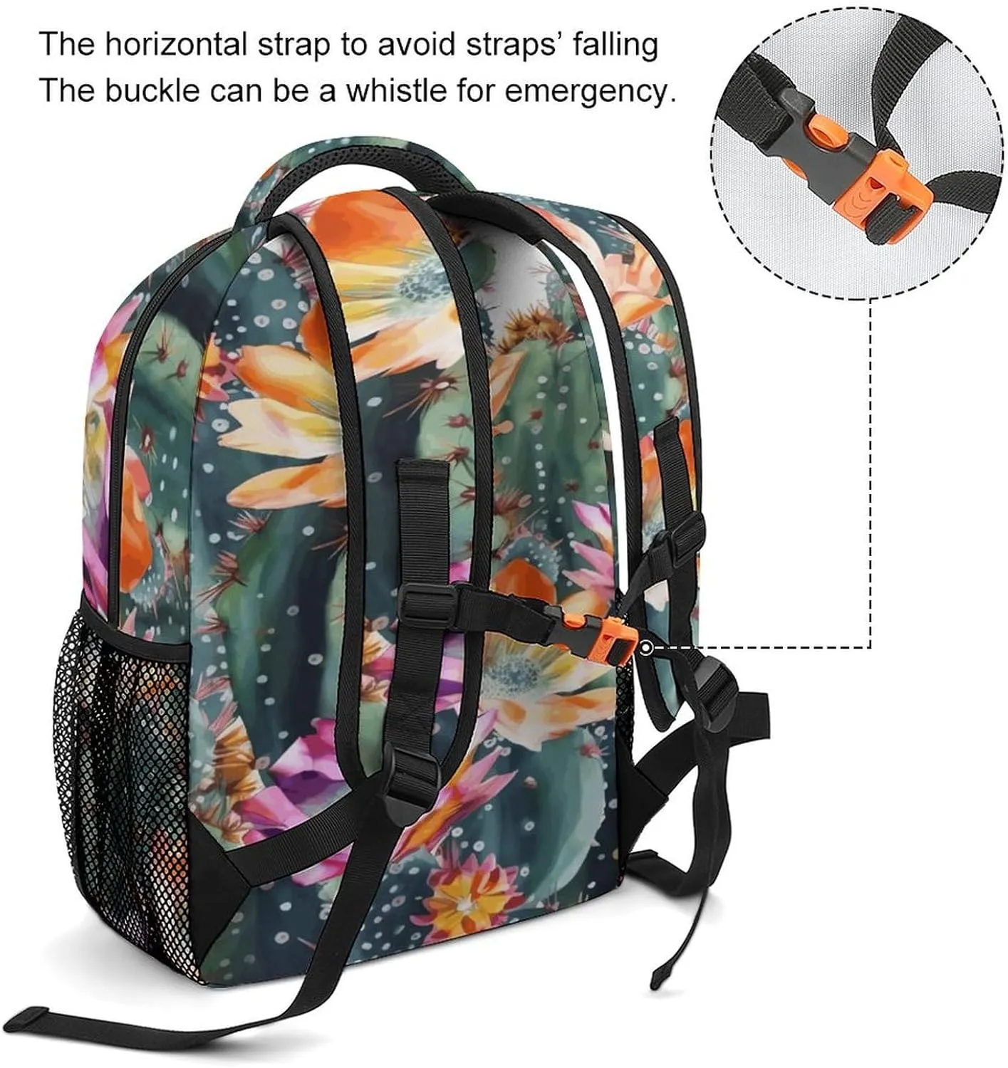 Small Backpacks Personalized Blooming Green Printing Travel Bag Lightweight Travel Backpack For Women Men