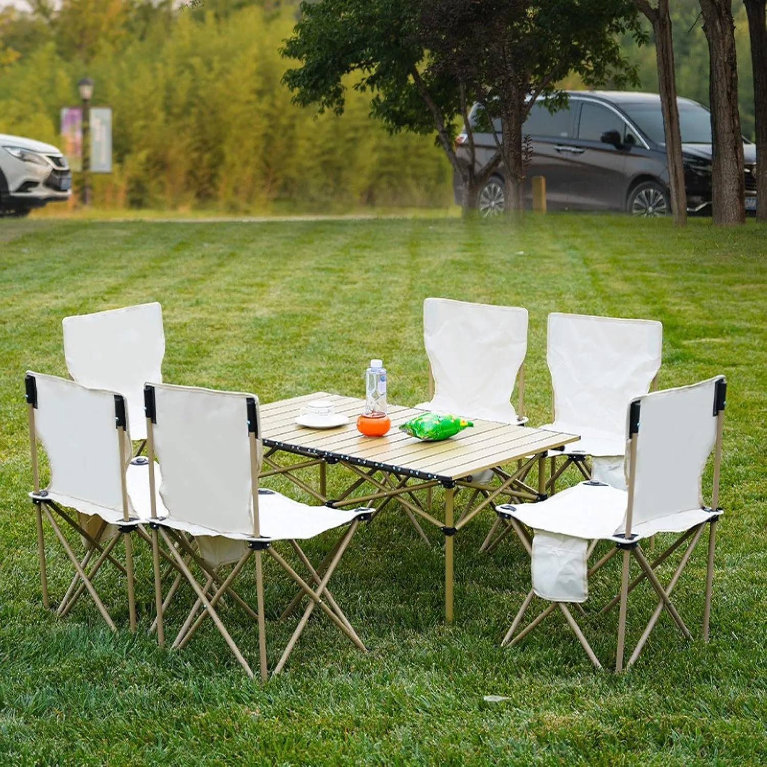 Small Camping Table, Lightweight Folding Picnic Table, Outdoor Camping, self-Driving Travel Equipment, 53*51*50cm