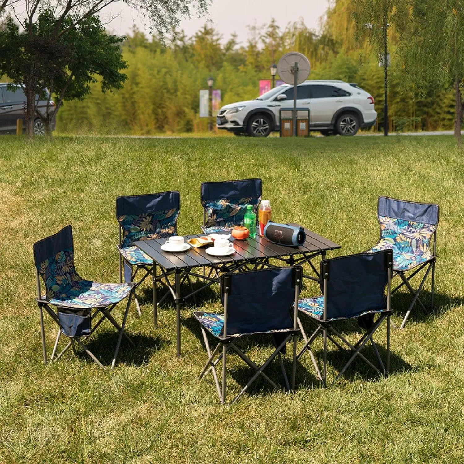 Small Camping Table, Lightweight Folding Picnic Table, Outdoor Camping, self-Driving Travel Equipment, 53*51*50cm