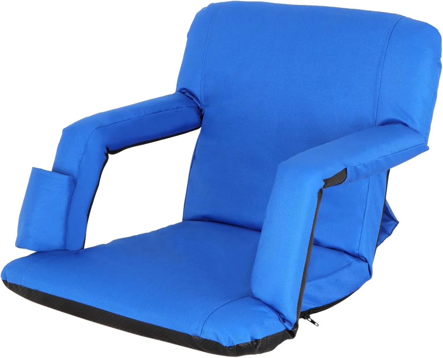 Smartxchoices 2-Pack Stadium Seat Chair Bleacher Seats 5-Reclining Positions Padded with Back Support Cushion Arms Pocket Portable Folding Seat with Shoulder Straps