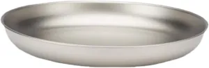 Snow Peak Titanium Trek Plate, Durable, Lightweight, Outdoor Kitchen Essential, Stackable, Camping, Hiking, Backpacking, 2oz