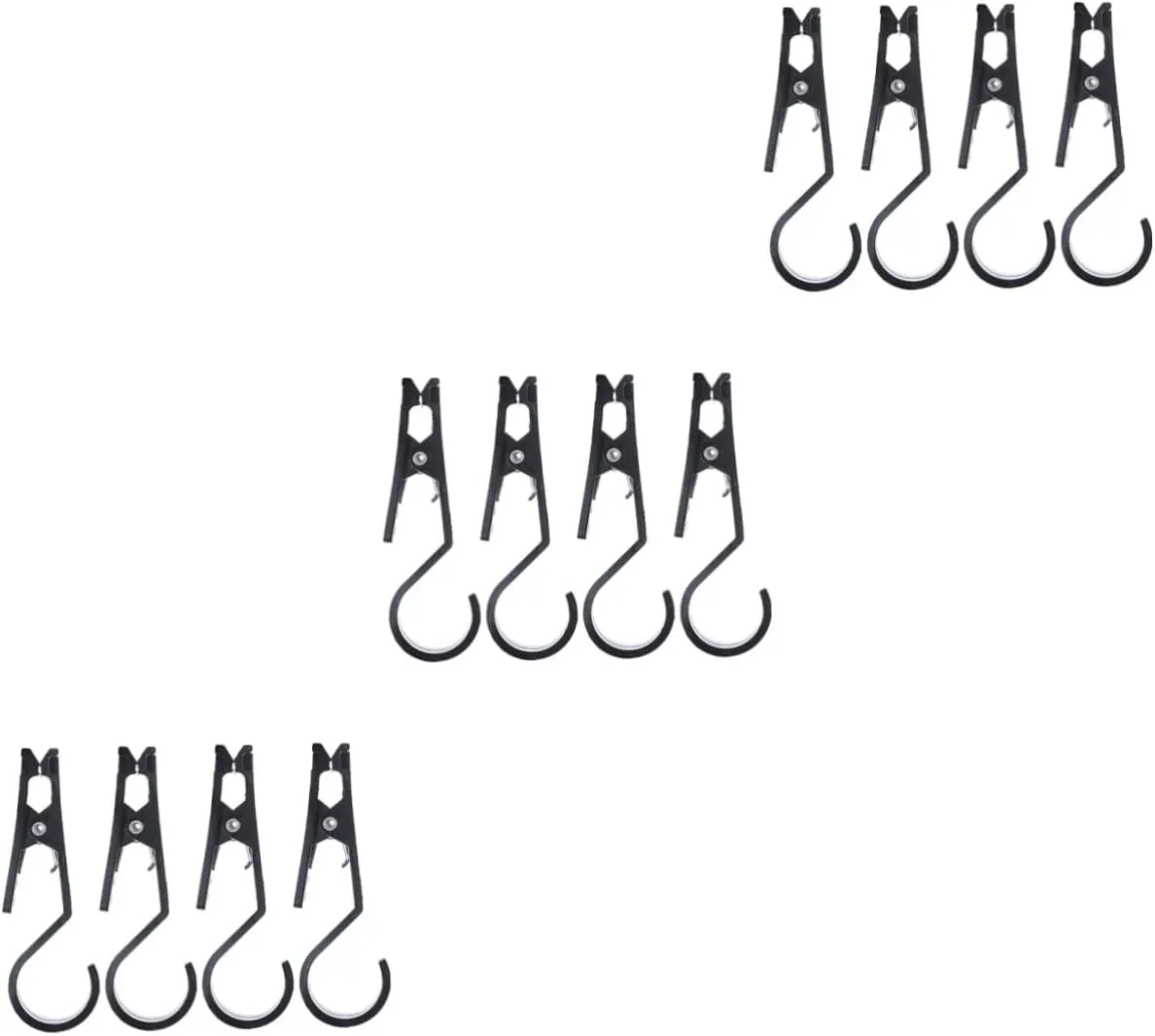 Sosoport 12pcs Outdoor Tent Clips Heavy-Duty Awnings Hooks for Securely Locking Tarps Lightweight Multi-Function Design for Camping Canopy and Awning Setup