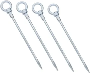 Sosoport 4Pcs Heavy Duty Tent Stakes Durable Ground Anchors for Tents and Tarps Windproof Design for Grass Sand and Soft Soil Outdoor Camping