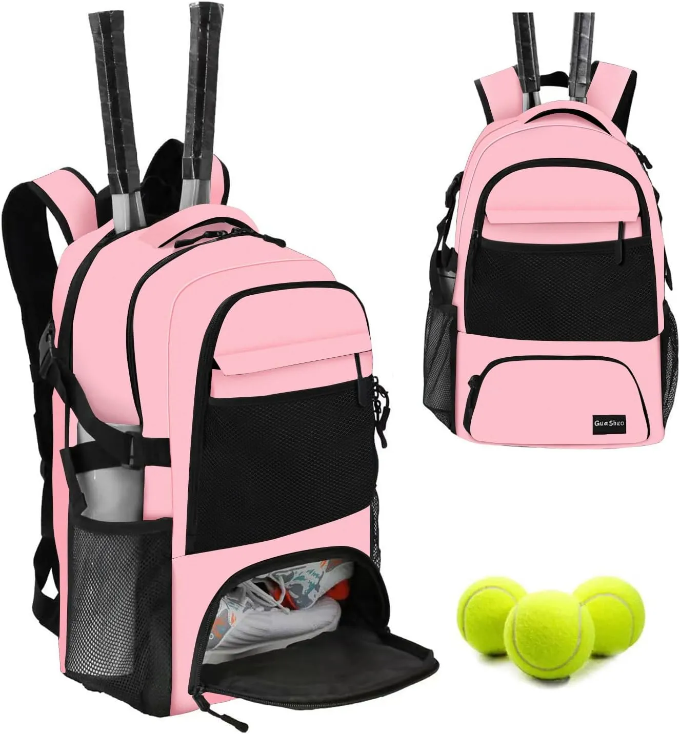 Sport Backpack - Multifunctional Sports Bag for Tennis, Badminton, Basketball etc, With shoe compartment