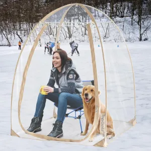 Sports Tent Clear Bubble Tent Weatherproof Pod Igloo Tent Winter Pop up Tent for Outside Soccer Tent Cold Weather Tent