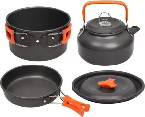 SRSDG CSCDD Aluminum Kitchen Set Camping Pot Kit Kettle Travel Mountaineering Picnic BBQ Cutlery Equipment