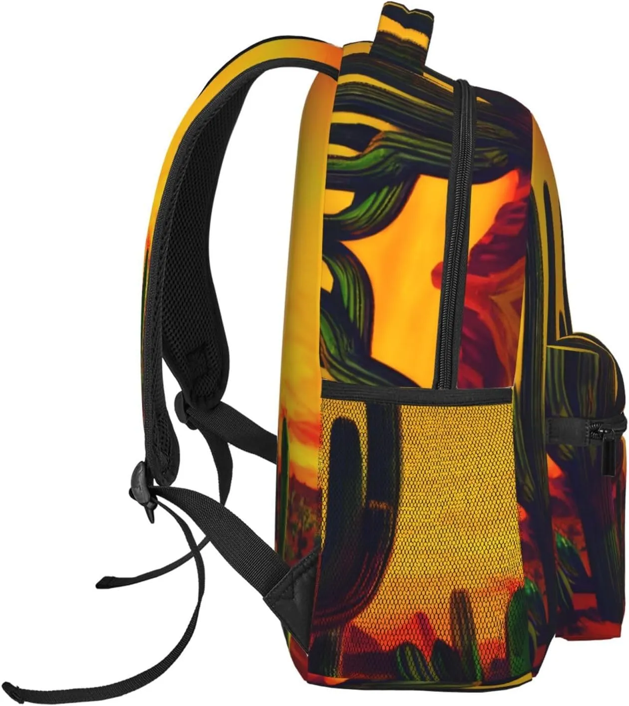 SSIMOO Cactus In Desert Leisure Lightweight Double-Shoulder Backpack,Simple Canvas, And Spacious Design