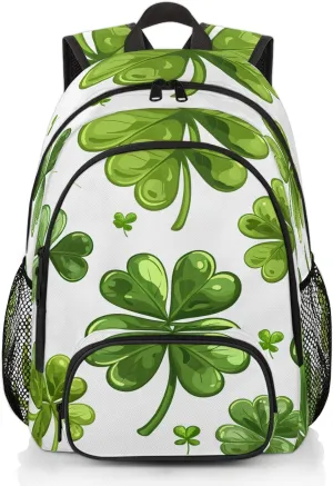 St. Patrick's Day Carry on Travel Backpack for Women Men Water resistant Lightweight Rucksack Backpack for Weekender Casual Work Hiking Green Shamrock