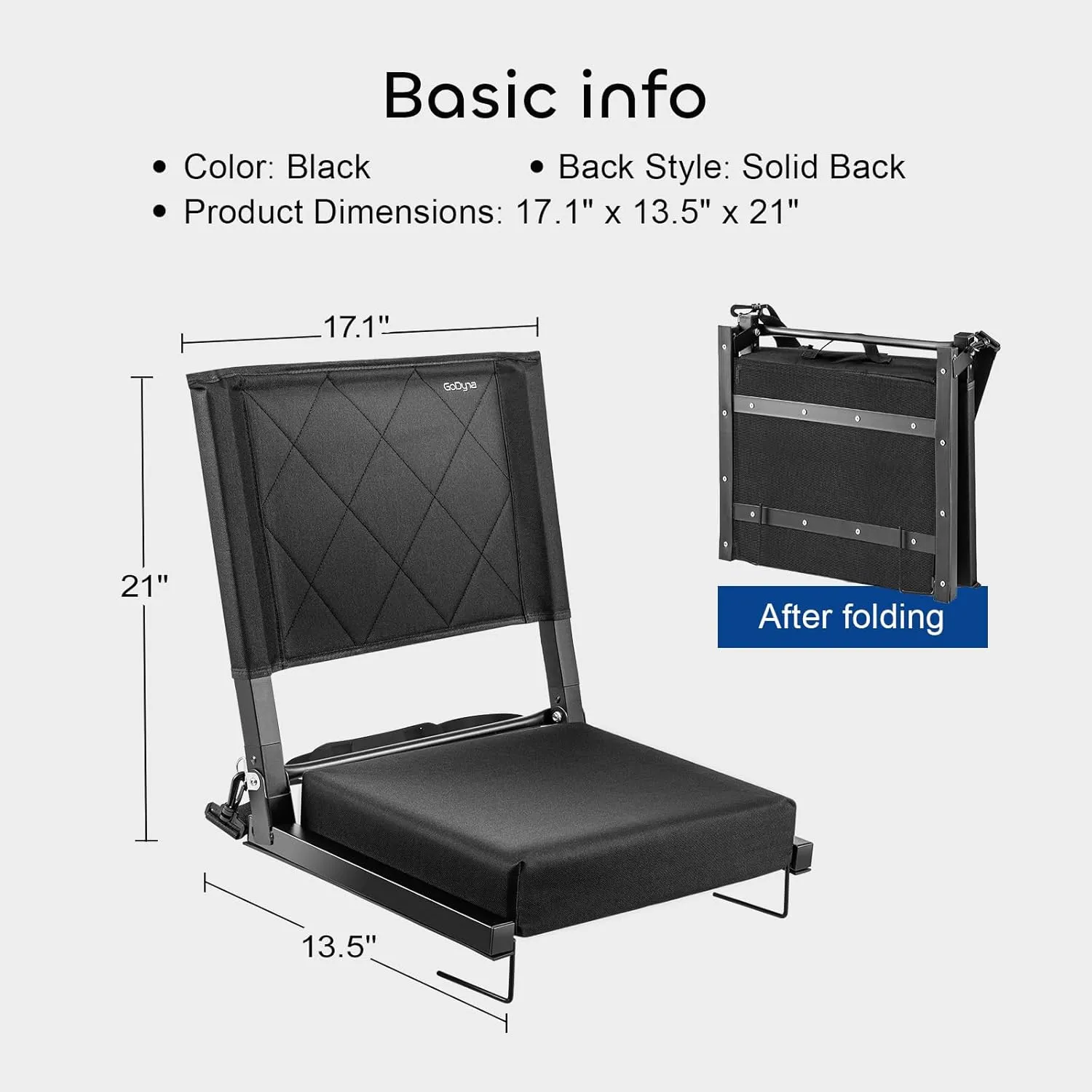 Stadium Seats with Adjustable Back Support Portable Bleacher Seats with Ultra Padded and Shoulder Strap for Sports Events