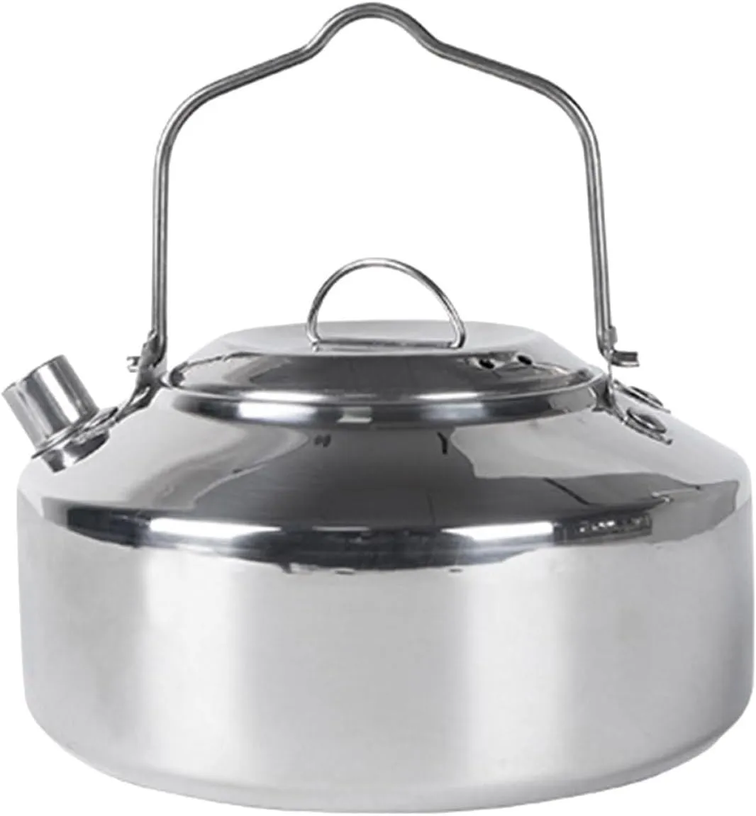 Stainless Steel Camping Kettle Portable Tea Pot Foldable Water Container Compact Stovetop Cookware