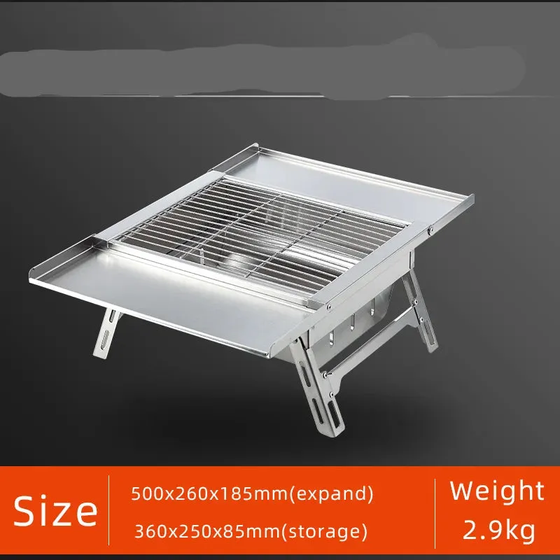 Stainless Steel Folding Table & Cookware Set