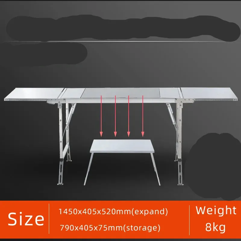 Stainless Steel Folding Table & Cookware Set