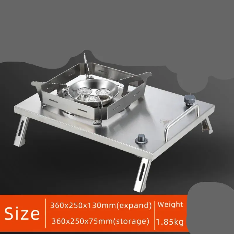 Stainless Steel Folding Table & Cookware Set