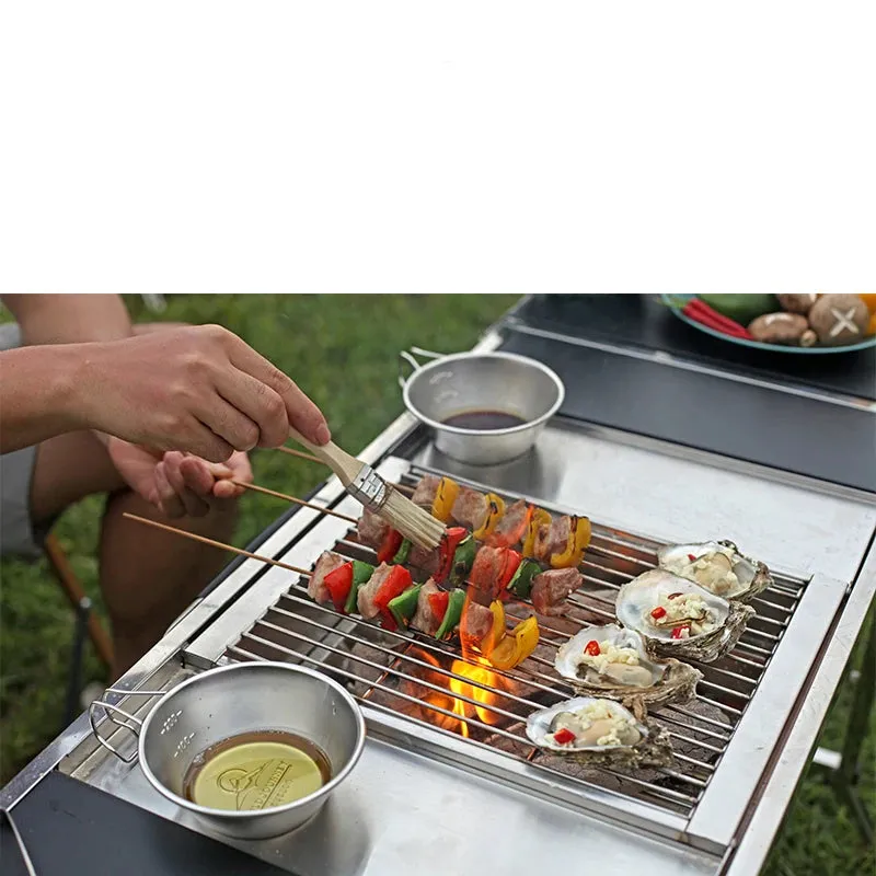 Stainless Steel Folding Table & Cookware Set