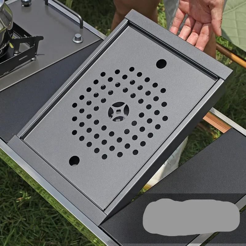 Stainless Steel Folding Table & Cookware Set