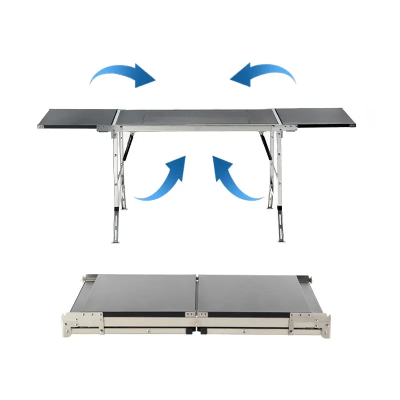Stainless Steel Folding Table & Cookware Set