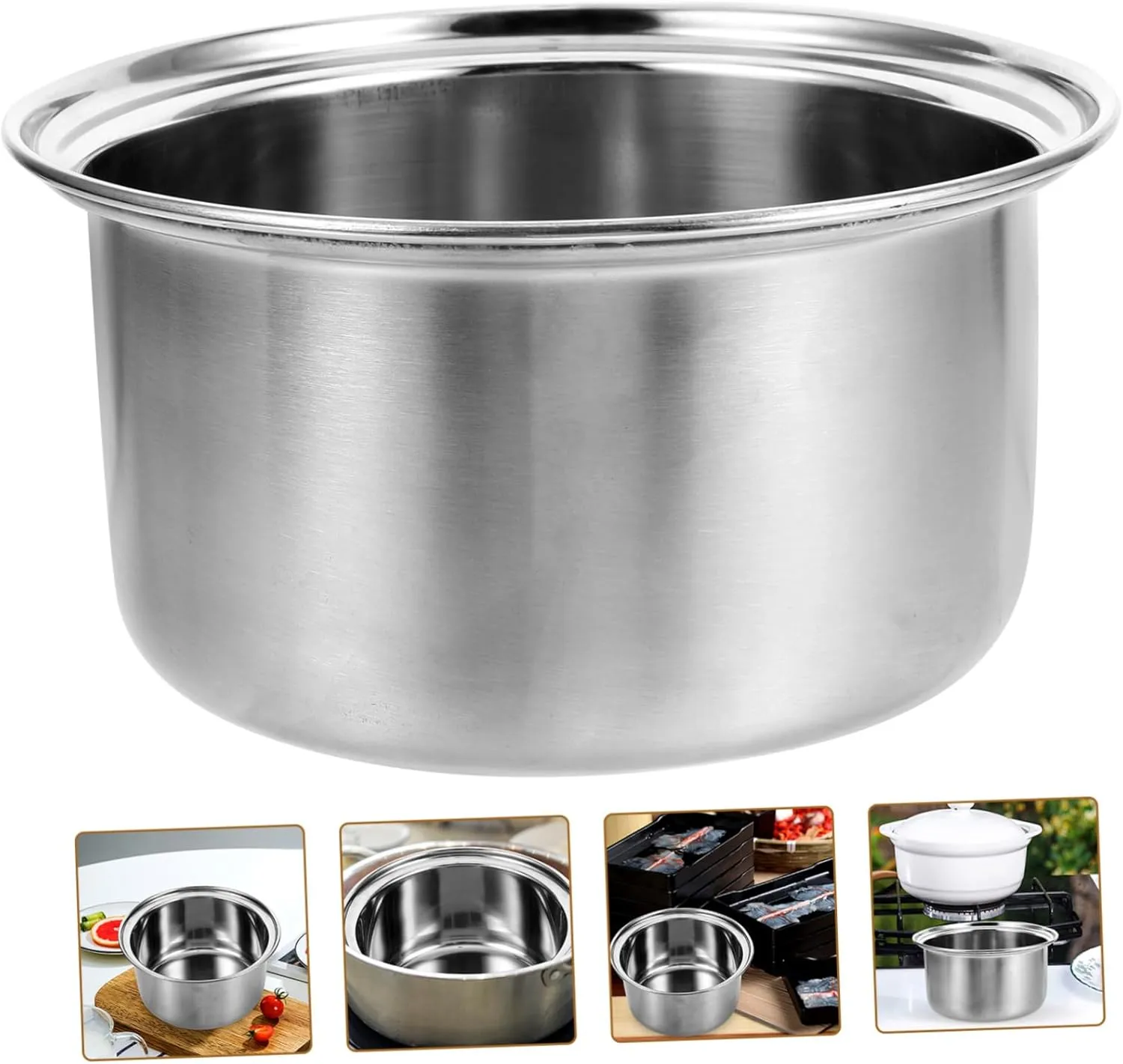 Stainless Steel Pot Liner for Cooking Compact Soup Pot Liner for Induction Cookers Stews and More Versatile Kitchen Cookware