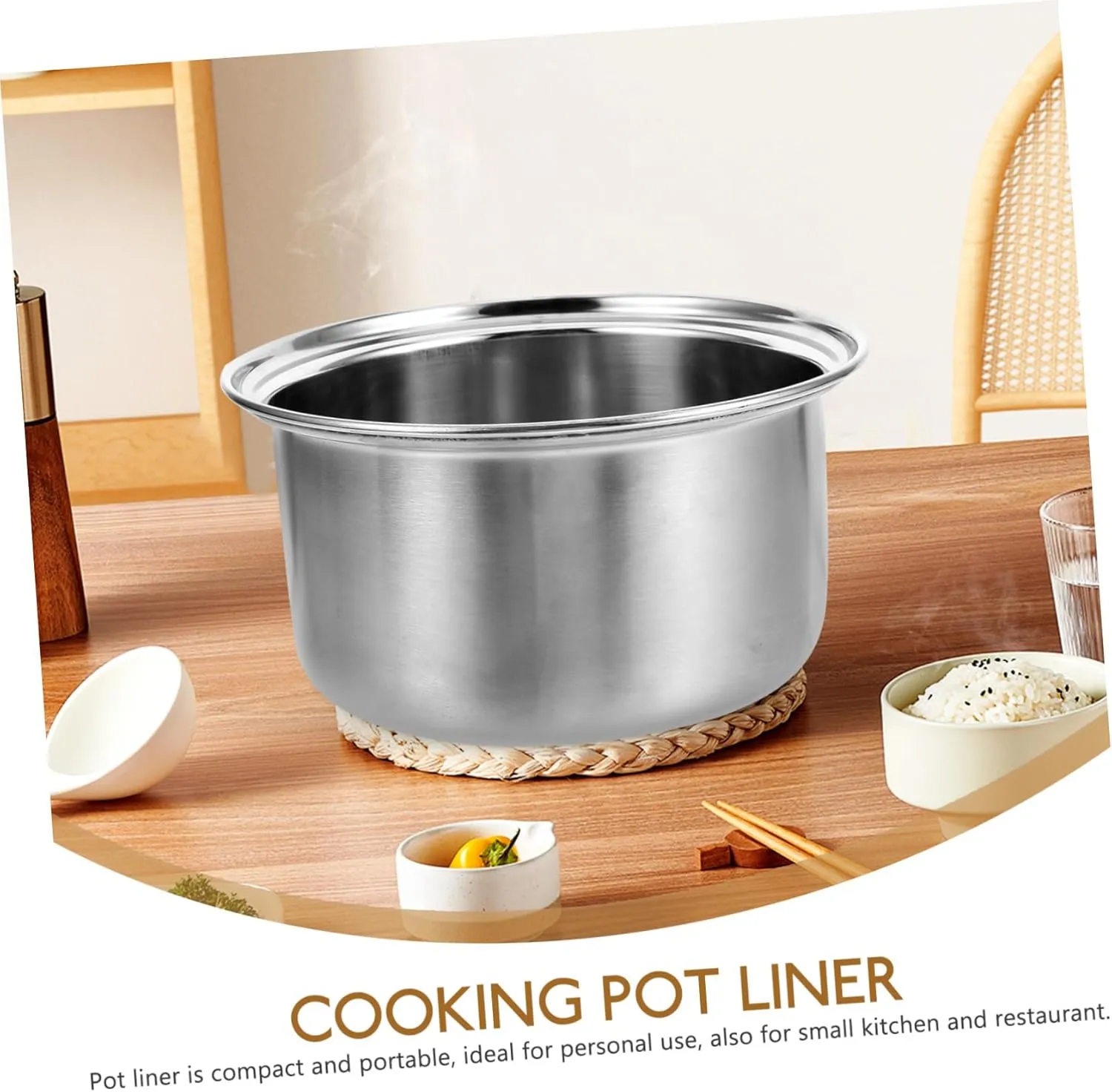 Stainless Steel Pot Liner for Cooking Compact Soup Pot Liner for Induction Cookers Stews and More Versatile Kitchen Cookware