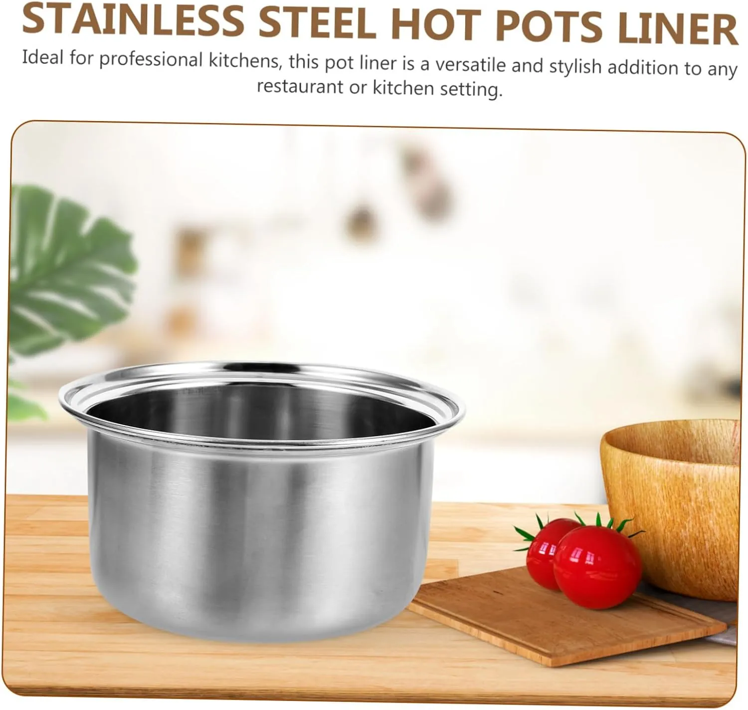 Stainless Steel Pot Liner for Cooking Compact Soup Pot Liner for Induction Cookers Stews and More Versatile Kitchen Cookware