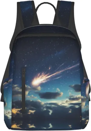 Starry Sky Meteor Stars print Simple lightweight casual backpack travel bag backpack for men and women