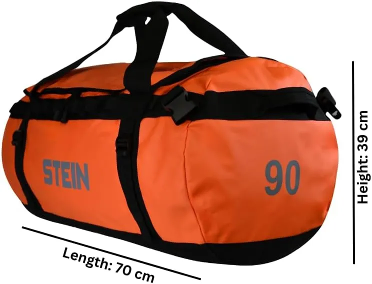 STEIN 40L, 70L, 90L Water Resistant Holdall Bag & Rucksack, Durable PVC for Outdoors, Camping, Sports, Watersports, Yellow, 90L