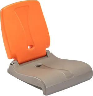 Step2 Foldable Adult Flip Seat, Portable Outdoor Chair for Poolside, Tailgating, Camping, Picnic Chair, Provides Back Support When Sitting on Ground, Brown & Orange