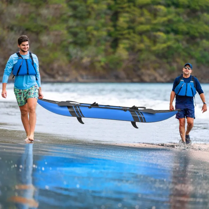 StormRunner 2P Inflatable Kayak Set – Reinforced Tandem PVC Raft with Oars, Seats, and Pump