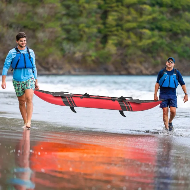 StormRunner 2P Inflatable Kayak Set – Reinforced Tandem PVC Raft with Oars, Seats, and Pump