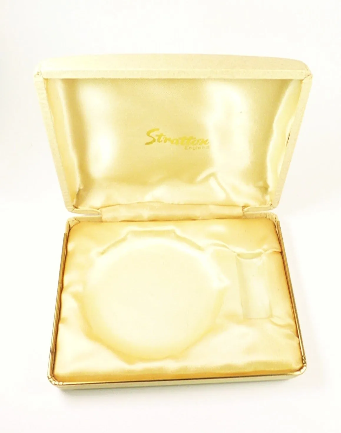 Stunning Unused Gold Plated Stratton Powder Compact And Lipstick Holder Set 1970s For Max Factor And Rimmel Foundation