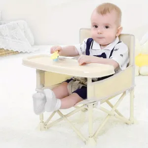 Stylish and Durable High ChairAdjustable Footrest and Detachable Cushion for Comfortable Feeding, Perfect for Growing Babi