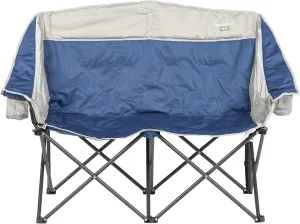 SUNNYFEEL Folding Double Camping Chair, Oversized Loveseat Chair, Heavy Duty Portable/Foldable Lawn Chair with Storage for Outside/Outdoor/Travel/Picnic, Fold Up Camp Chairs for Adults 2 People