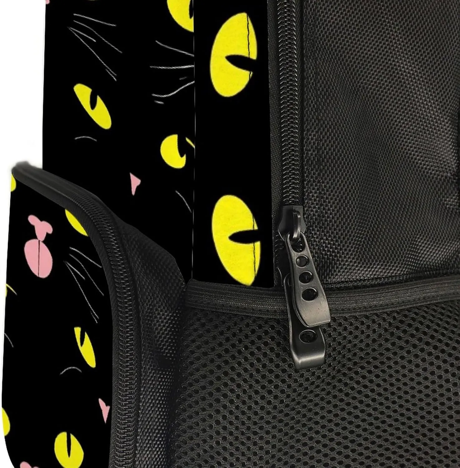 Supdreamc Cool Funny Black Cats Backpack Polyester Anti-Theft Multipurpose Bookbag Large Capacity Laptop Book Bag Rucksack With Side Pockets