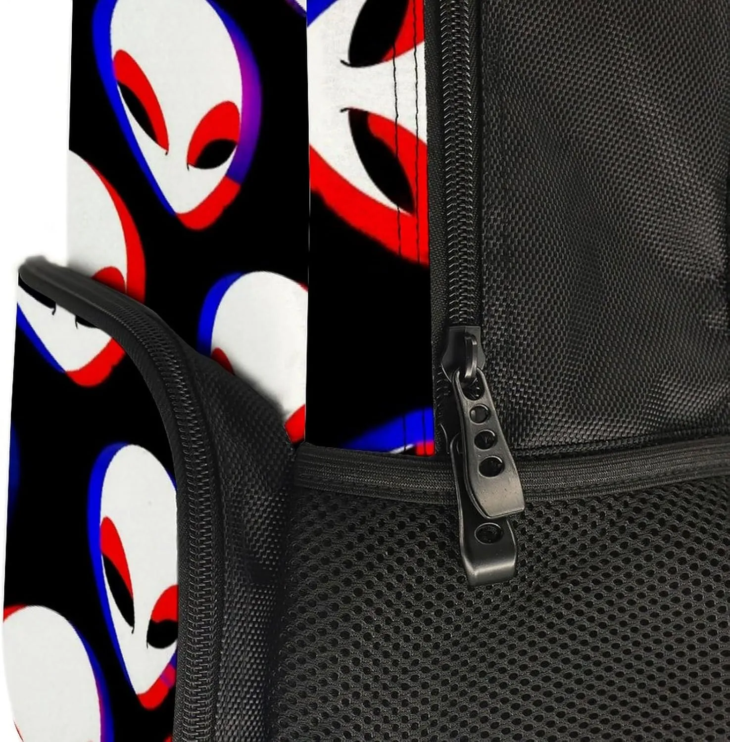 Supdreamc Lightweight Rucksack for Sports Travel Running - Big Capacity Multipurpose Anti-Theft Bookbag, Cool Trippy Aliens Pattern Travel and Sport Backpack Rucksack