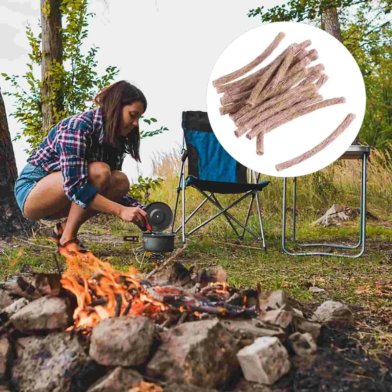 Survival Wick Hemp Cord Camping Lighter Hemp Fire Starters for Outdoor Adventures