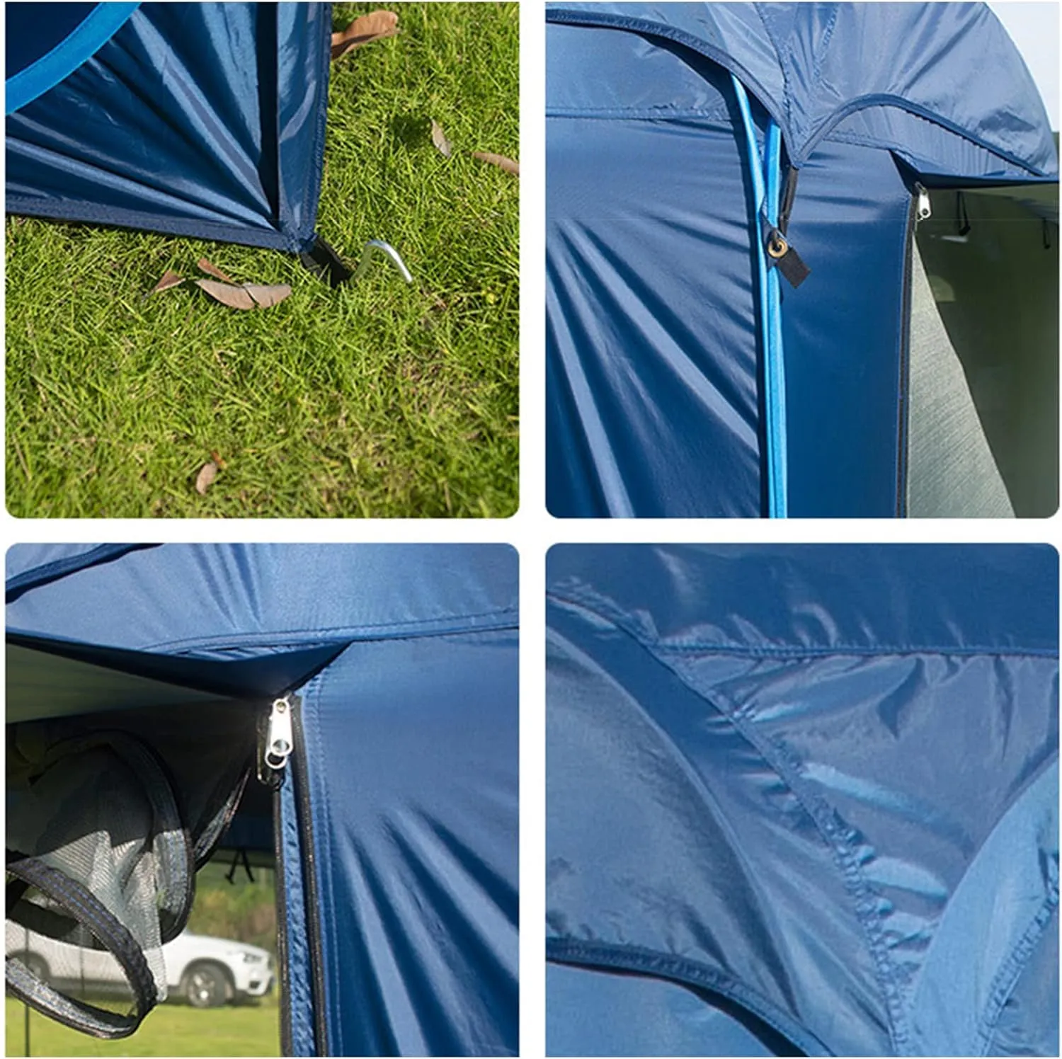 SUV Tent Family Car Camping Tent,Pop-Up Tailgate Tents Universal 2-5 Person Vehicle Car Tent,Suitable Family Camping Traveling Outdoor Activities