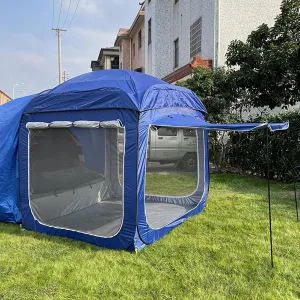 SUV Tent Family Car Camping Tent,Pop-Up Tailgate Tents Universal 2-5 Person Vehicle Car Tent,Suitable Family Camping Traveling Outdoor Activities