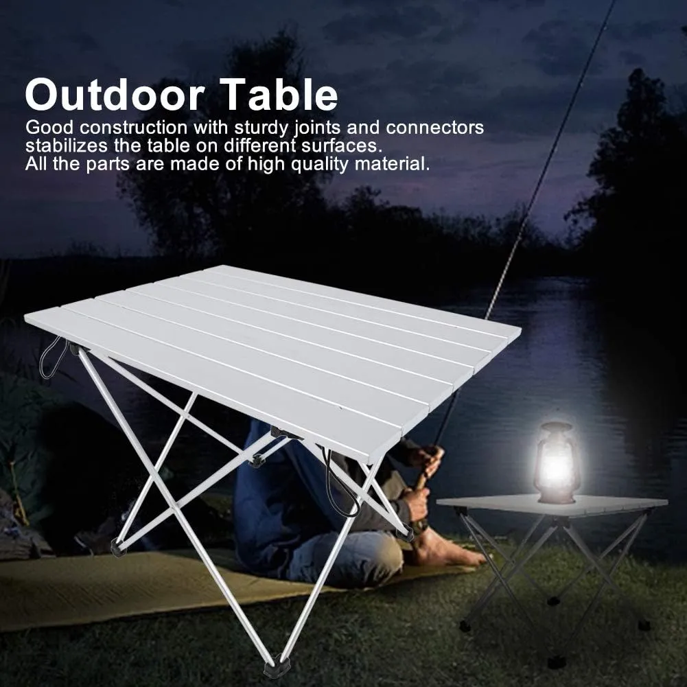SYH&AQYE Outdoor Folding Camping Table, Aluminum Alloy Portable Picnic Table, Outdoor Camping Table with Nylon Bag for Camping, Hiking, Picnic, Fishing, Garden Barbecue(S)