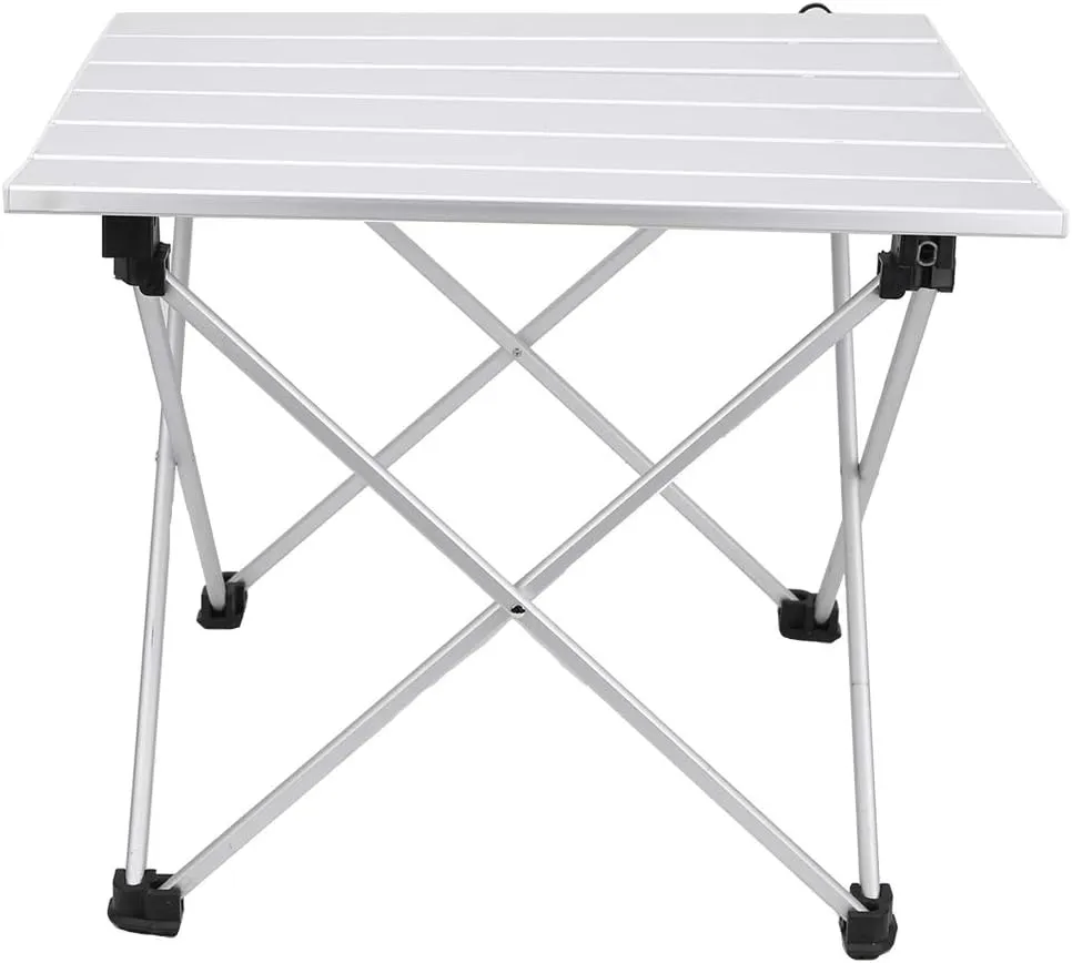 SYH&AQYE Outdoor Folding Camping Table, Aluminum Alloy Portable Picnic Table, Outdoor Camping Table with Nylon Bag for Camping, Hiking, Picnic, Fishing, Garden Barbecue(S)