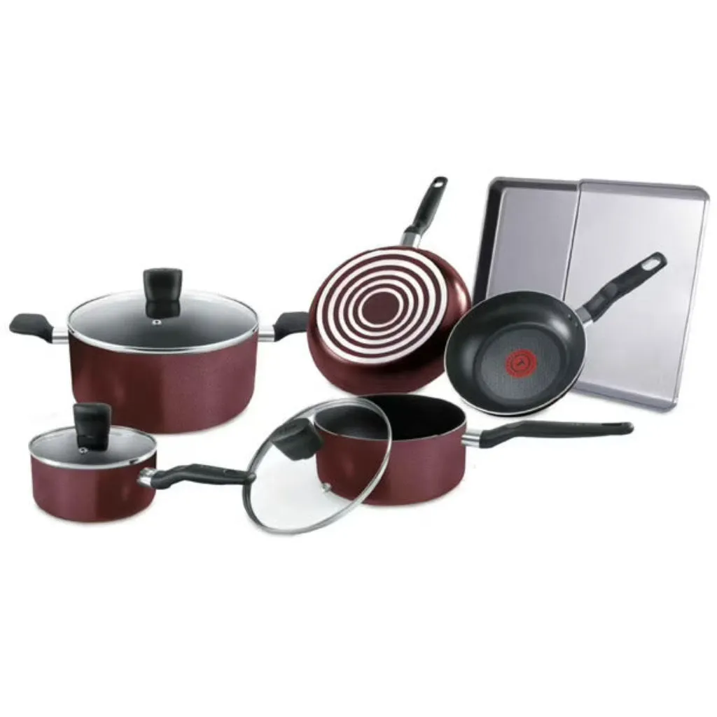 T-FAL B529SA74 Essentials 10PC Cookware Set - Blemished package with full warranty