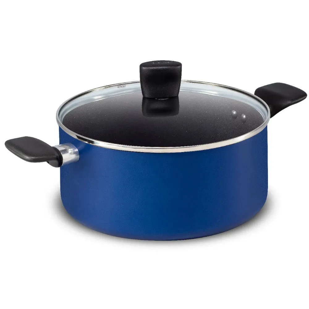 T-FAL Essentials 8pc Cookware Set Blue - B474S874